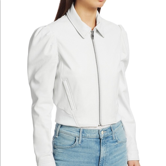 Lamarque White Leather Jacket - Picture 11 of 15